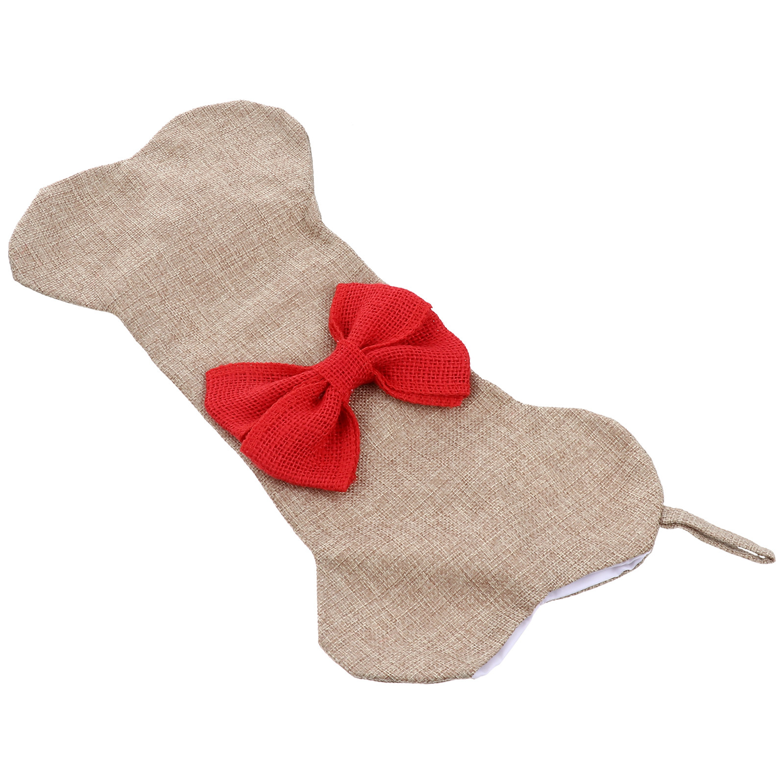 Christmas Stocking Hanging - Large Christmas Stocking Burlap Dog Bone