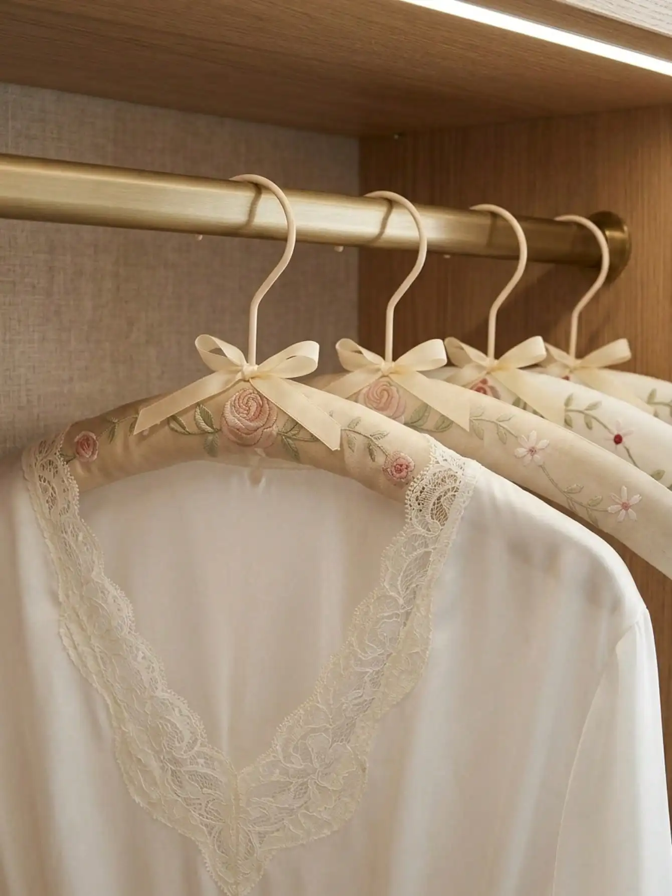 Ribbon Bow Gift - Embroidery-Covered Hanging Rack, A Non-Slip Clothing