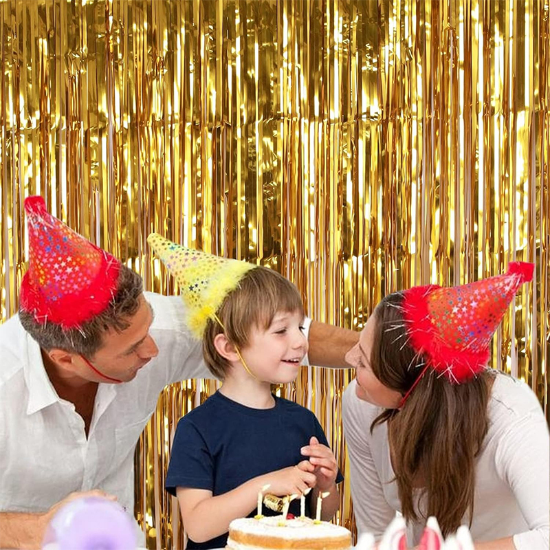 2M Glitter Gold Tinsel Fringe  - Tinsel Garland Decoration ulasan dan harga