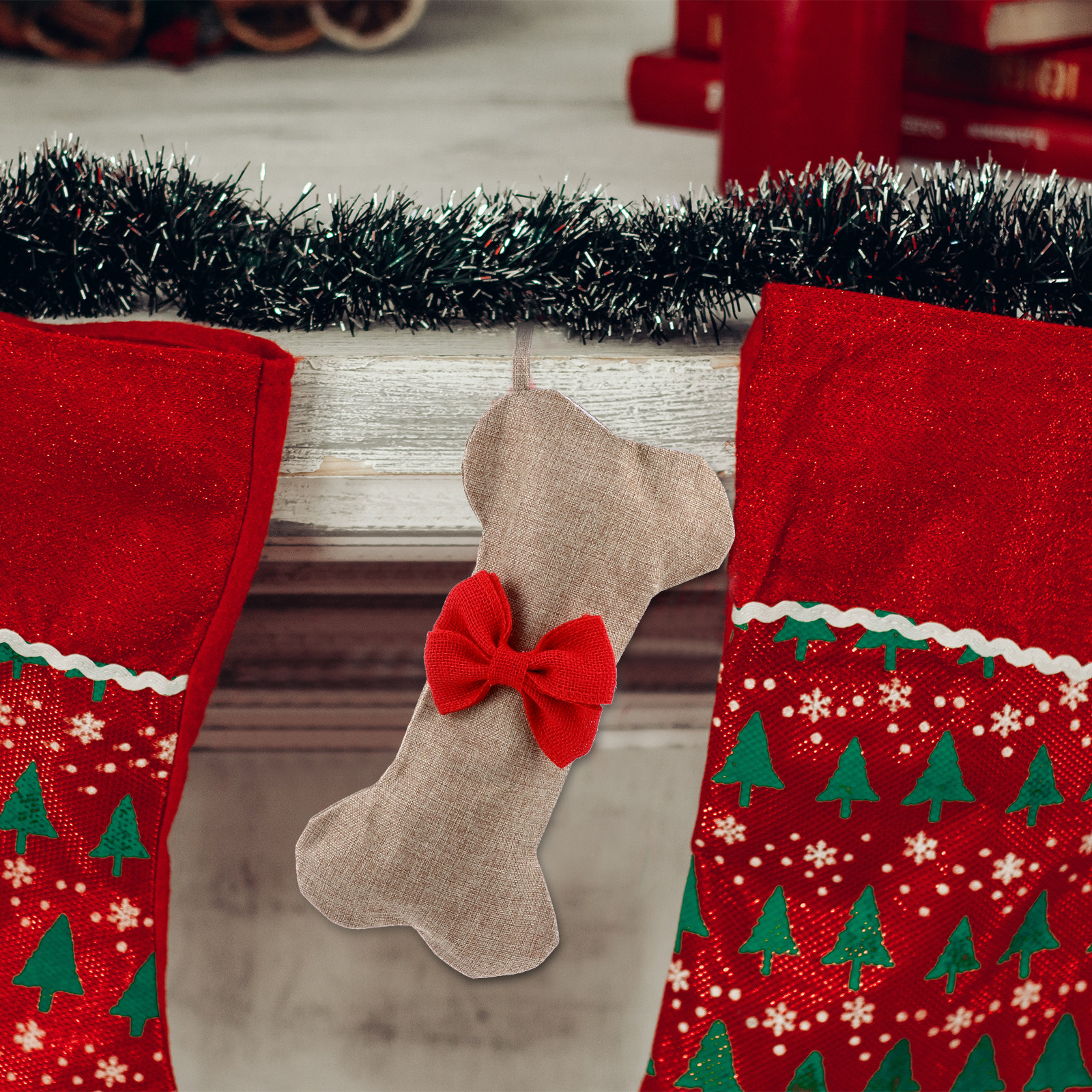 Large Christmas Stocking Burla - Christmas Stocking Hanging ulasan dan harga
