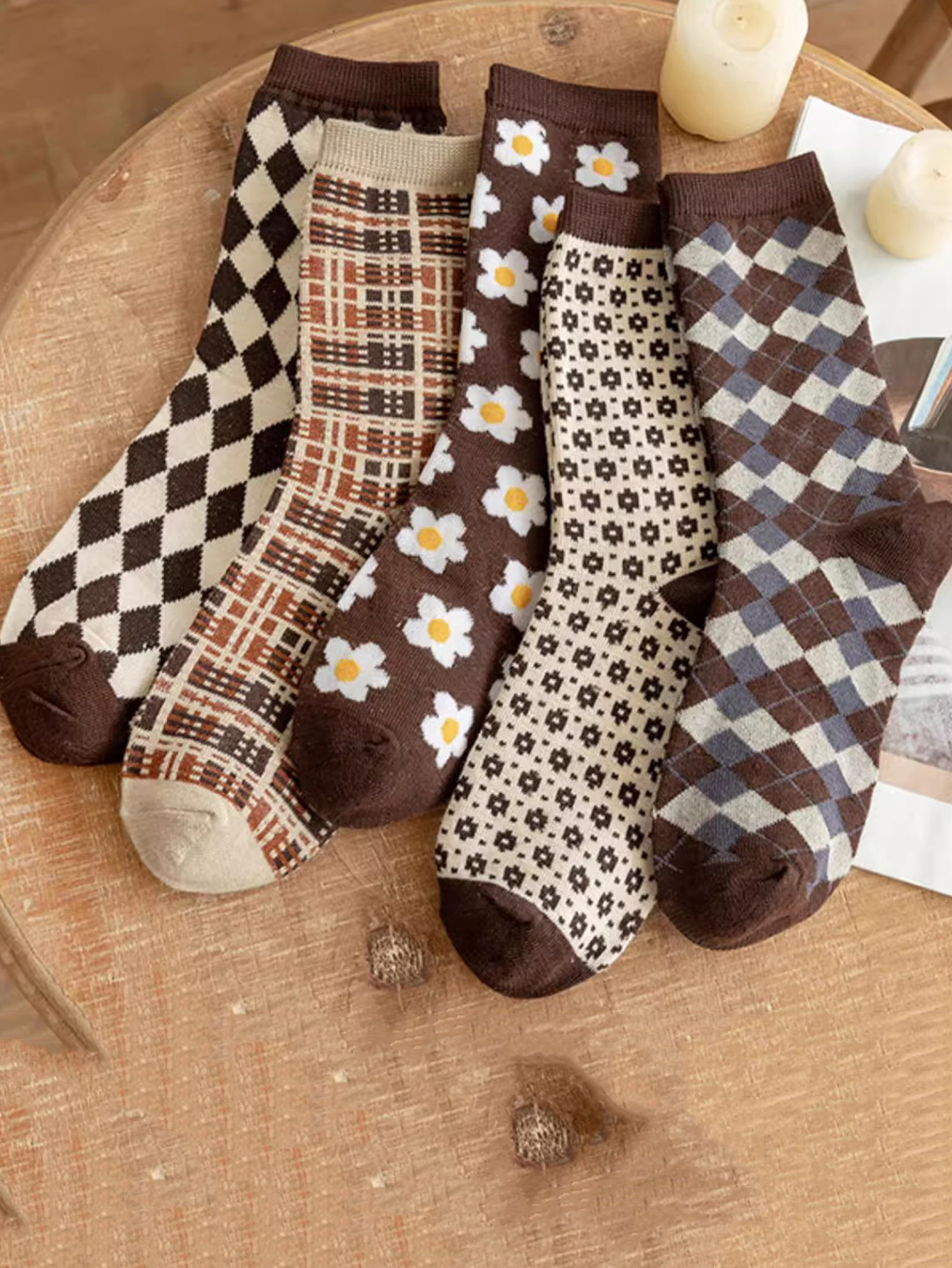 5 Pairs Women  Argyle Comforta - Christmas Throw Blanket ulasan dan harga