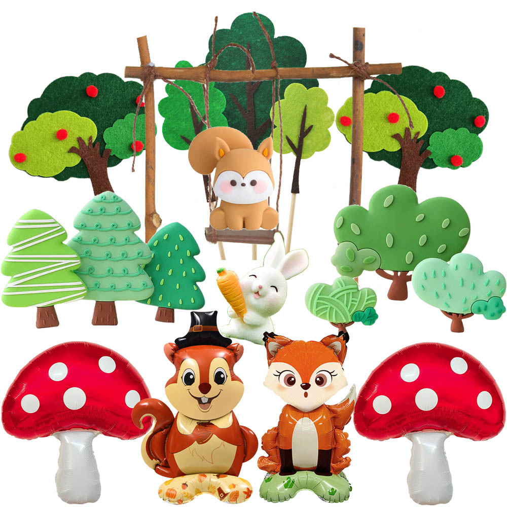 Woodland Cartoon Animal Cake D - Star Tree Topper ulasan dan harga