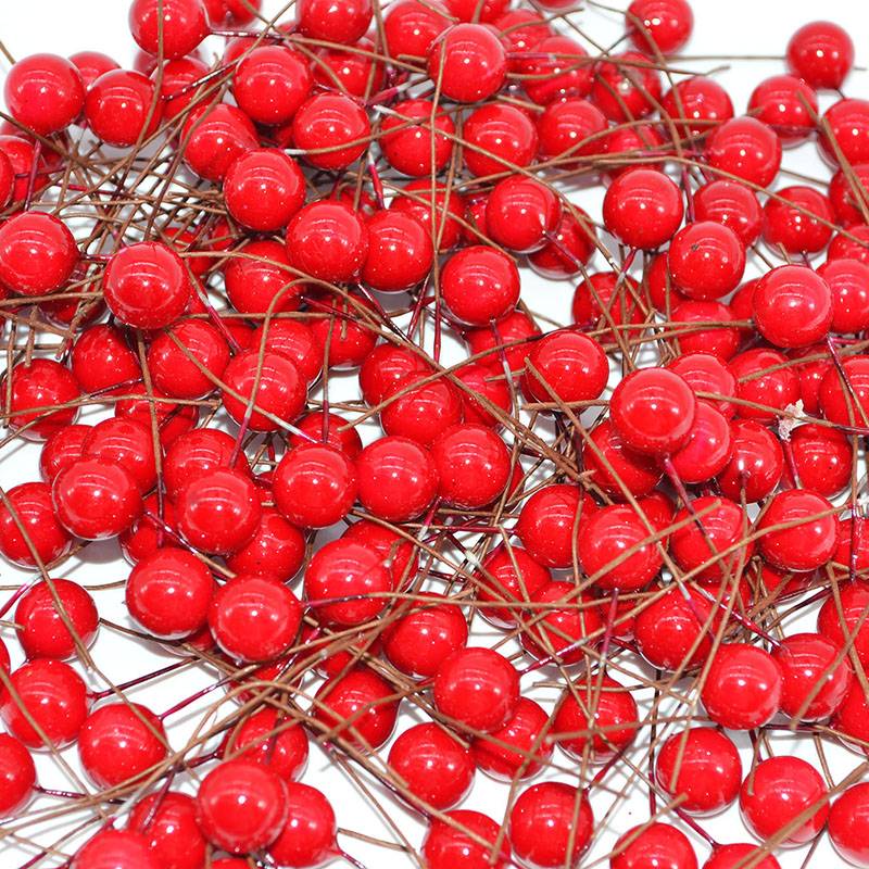 50pcs Mini Pearl Plastic Stame - Christmas Wreath Fake ulasan dan harga