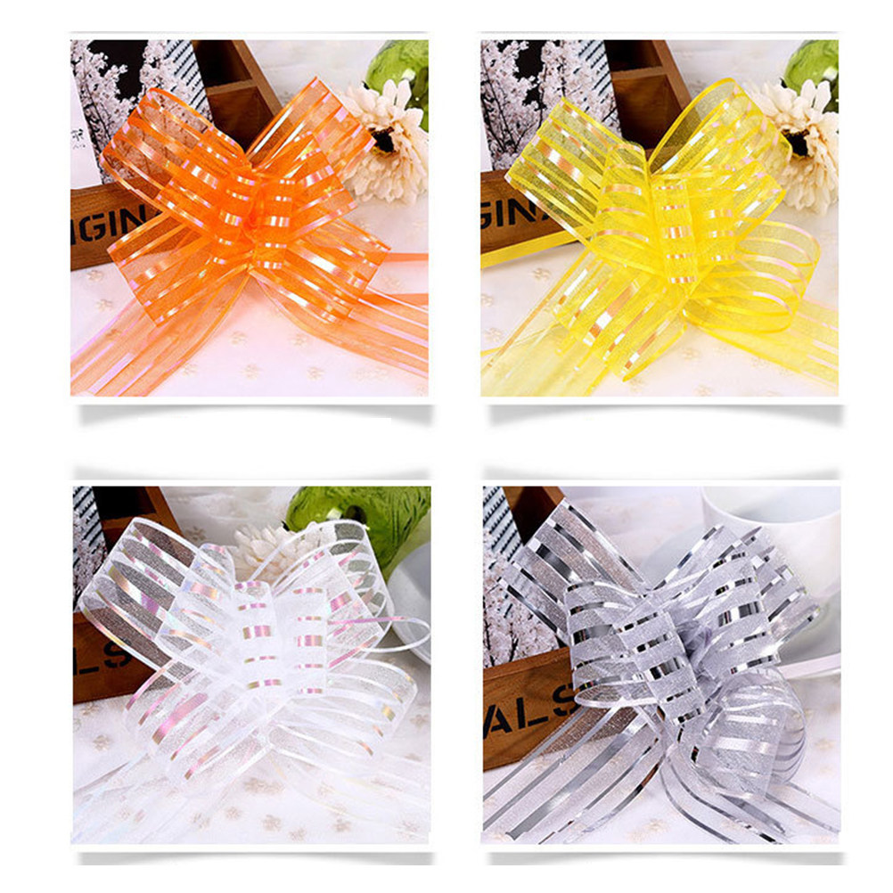 20Pcs Snow Yarn Flower Pull Bo - Ribbon Bow Gift ulasan dan harga