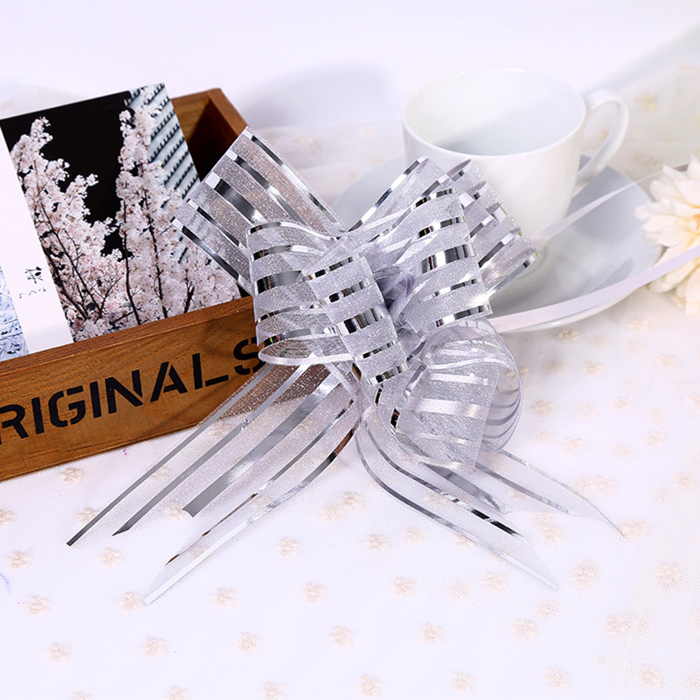 20Pcs Snow Yarn Flower Pull Bo - Ribbon Bow Gift ulasan dan harga