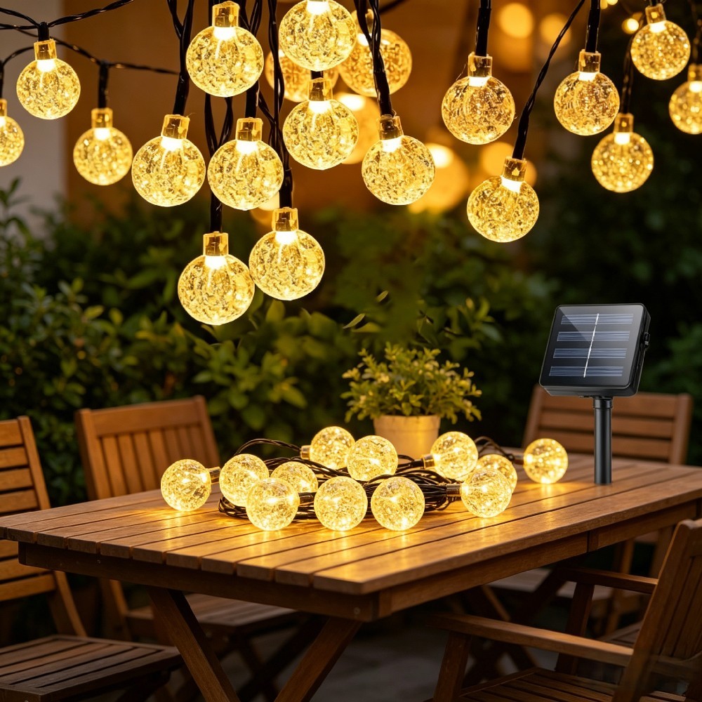 New String Crystal Ball Solar  - Led Fairy String Lights ulasan dan harga