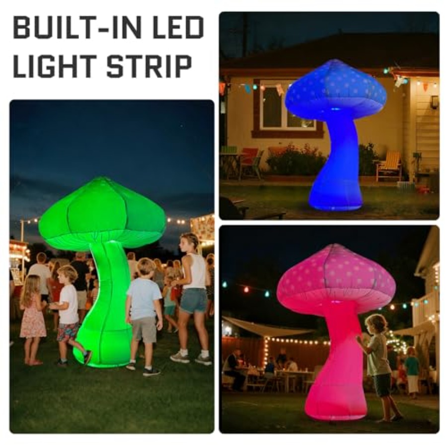 8Feet Giant Inflatable Mushroo - Christmas Lights Outdoor ulasan dan harga