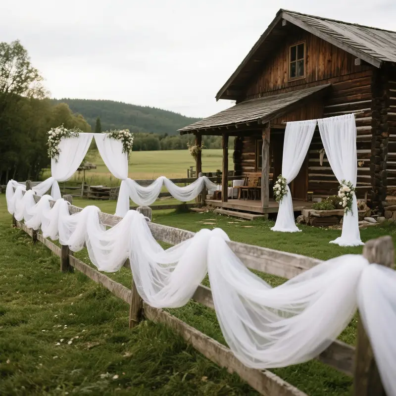 DIY Decoration Tulle Arch Drap - Christmas Table Runner ulasan dan harga