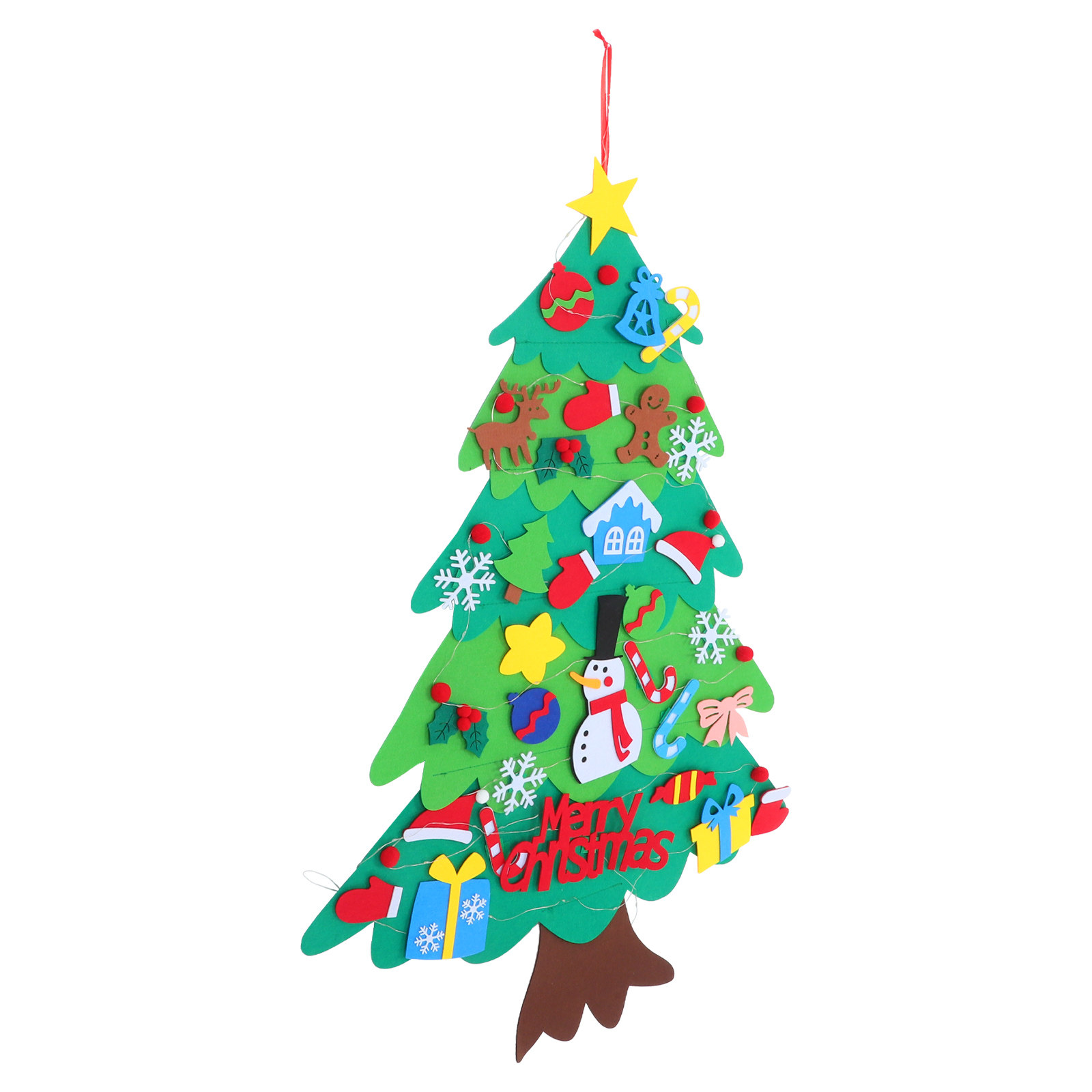 1Set Felt Christmas Tree Wall  - Christmas Stocking Hanging ulasan dan harga