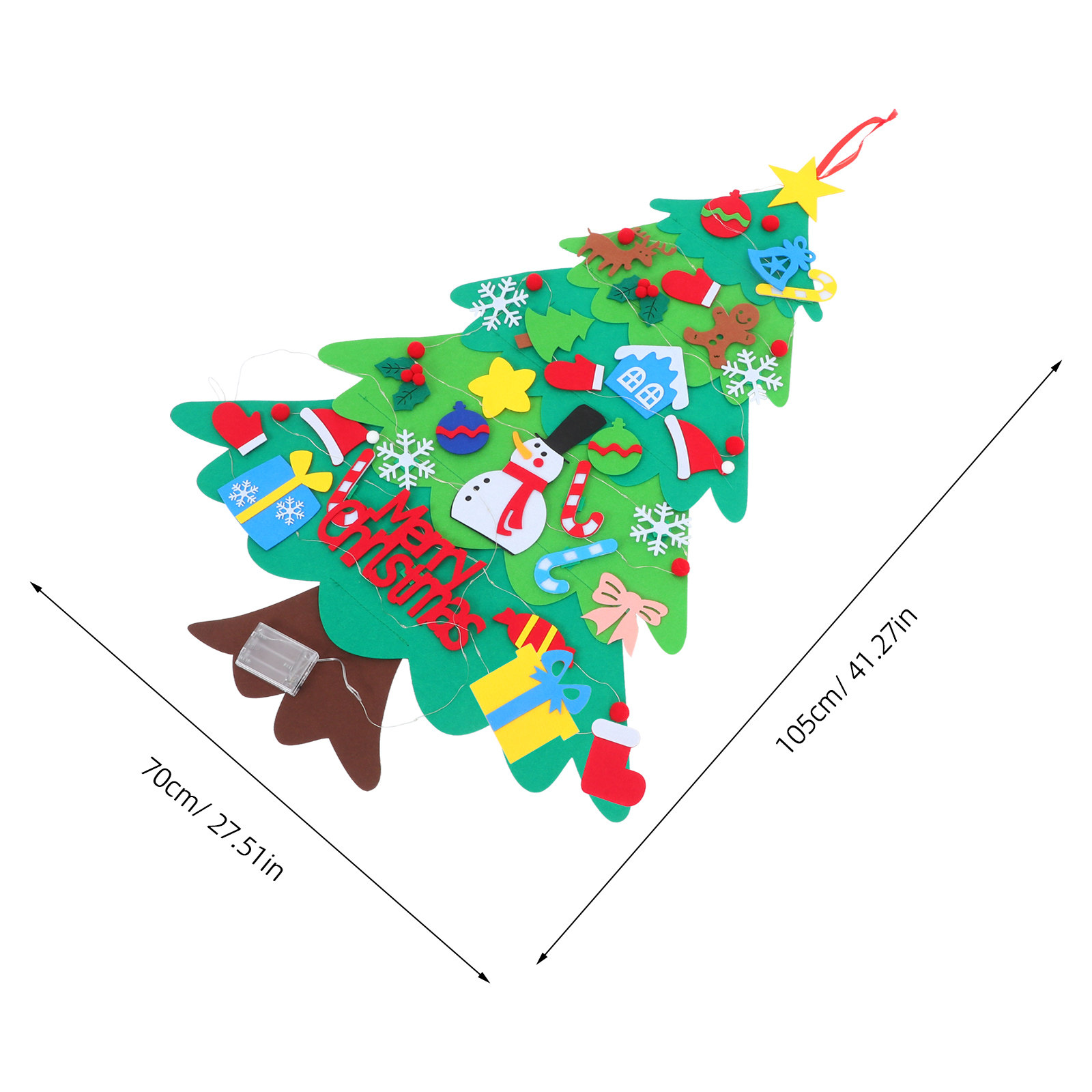 1Set Felt Christmas Tree Wall  - Christmas Stocking Hanging ulasan dan harga