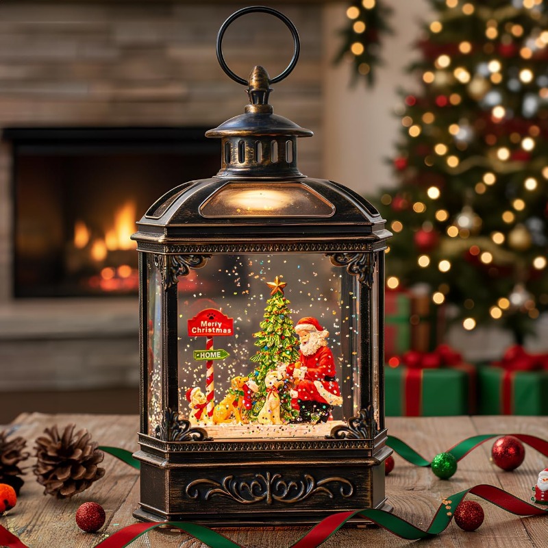 Christmas Snow Globe Lantern w - Snow Globe Musical ulasan dan harga