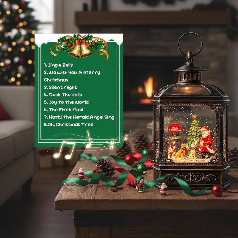 Christmas Snow Globe Lantern w - Snow Globe Musical ulasan dan harga
