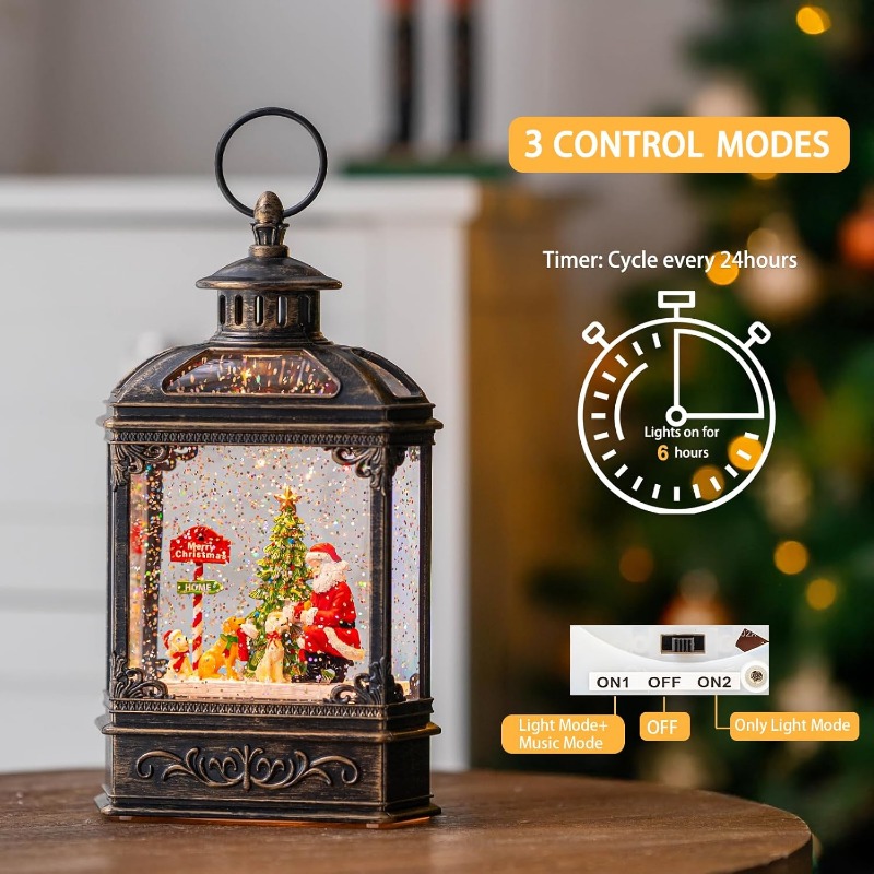 Christmas Snow Globe Lantern w - Snow Globe Musical ulasan dan harga