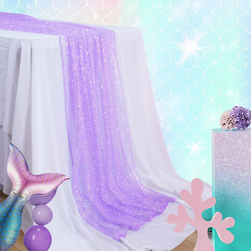 Mermaid Table Runner Iridescen - Christmas Table Runner ulasan dan harga