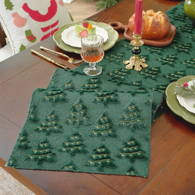 Green Christmas Table Runner w - Christmas Table Runner ulasan dan harga