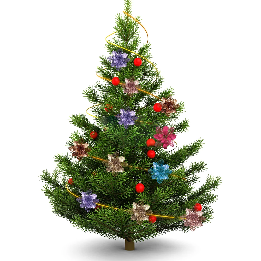 9cm Glitter Artifical Christma - Christmas Wreath Fake ulasan dan harga
