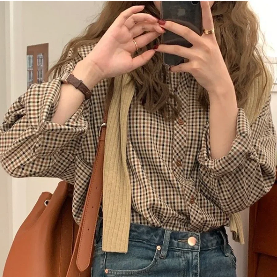 Plaid Shirt for Women's Autumn - Christmas Throw Blanket ulasan dan harga