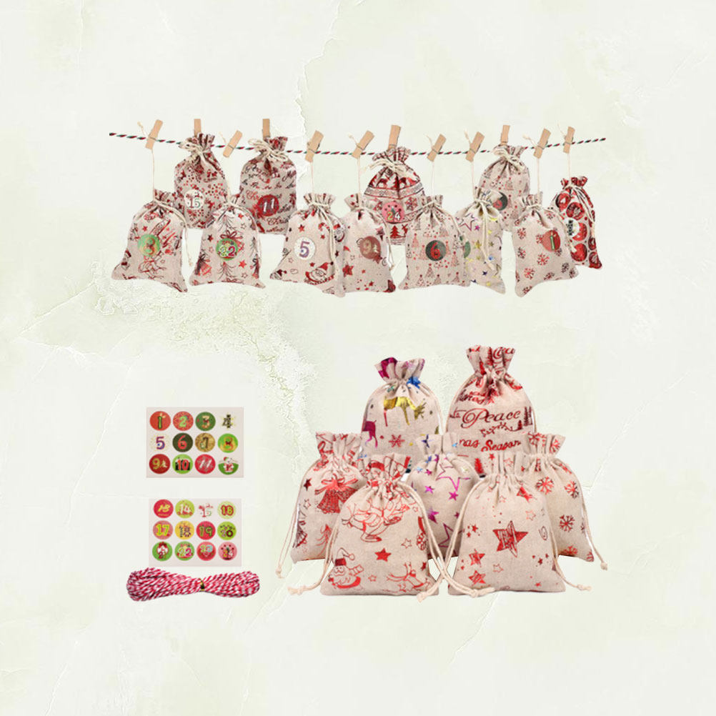 50 pcs Advent Calendar Bags Ch - Advent Calendar Gift ulasan dan harga