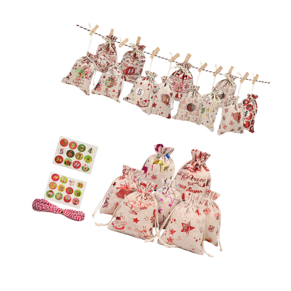 50 pcs Advent Calendar Bags Ch - Advent Calendar Gift ulasan dan harga