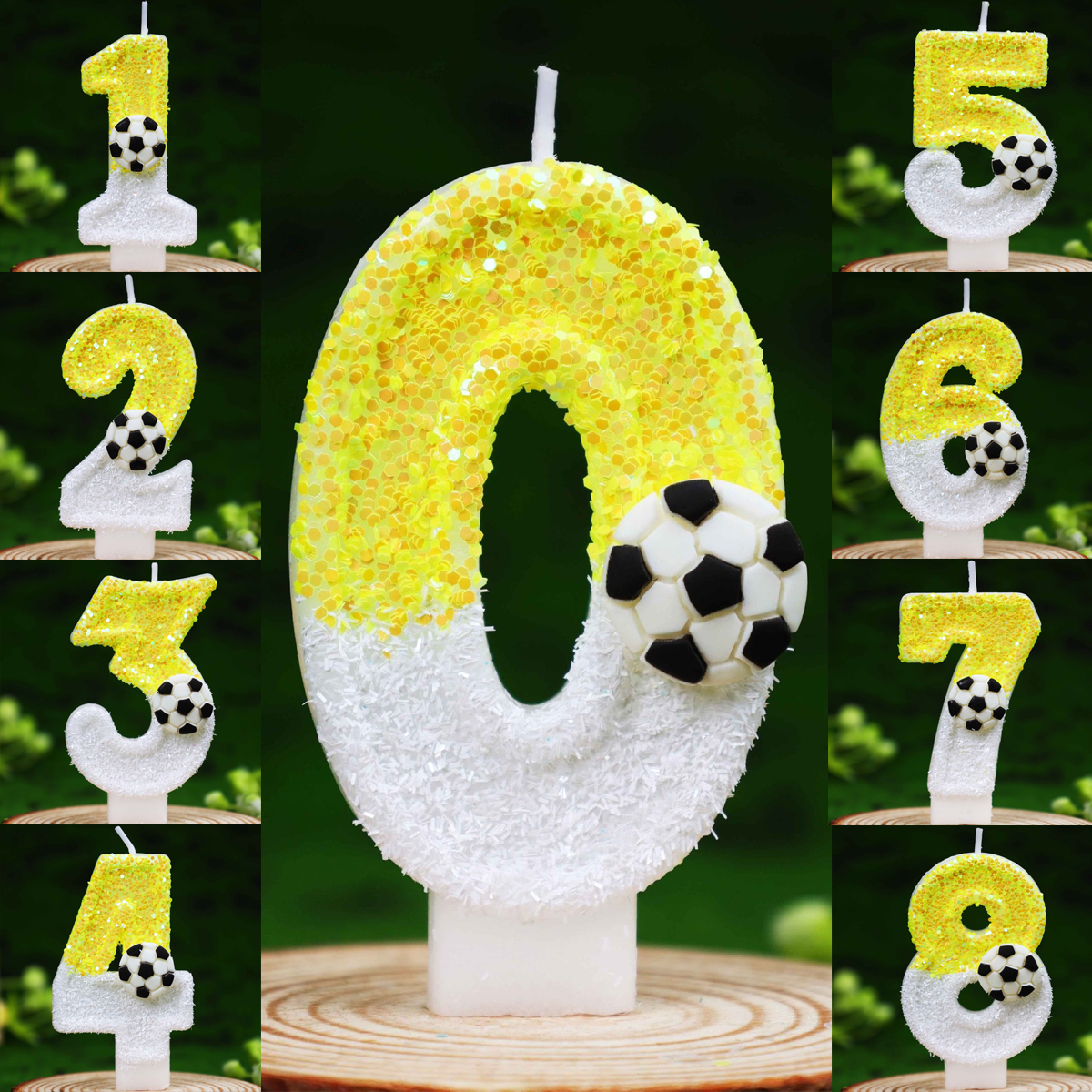 Yellow White Sequins Sports Fo - Holiday Candle Set ulasan dan harga