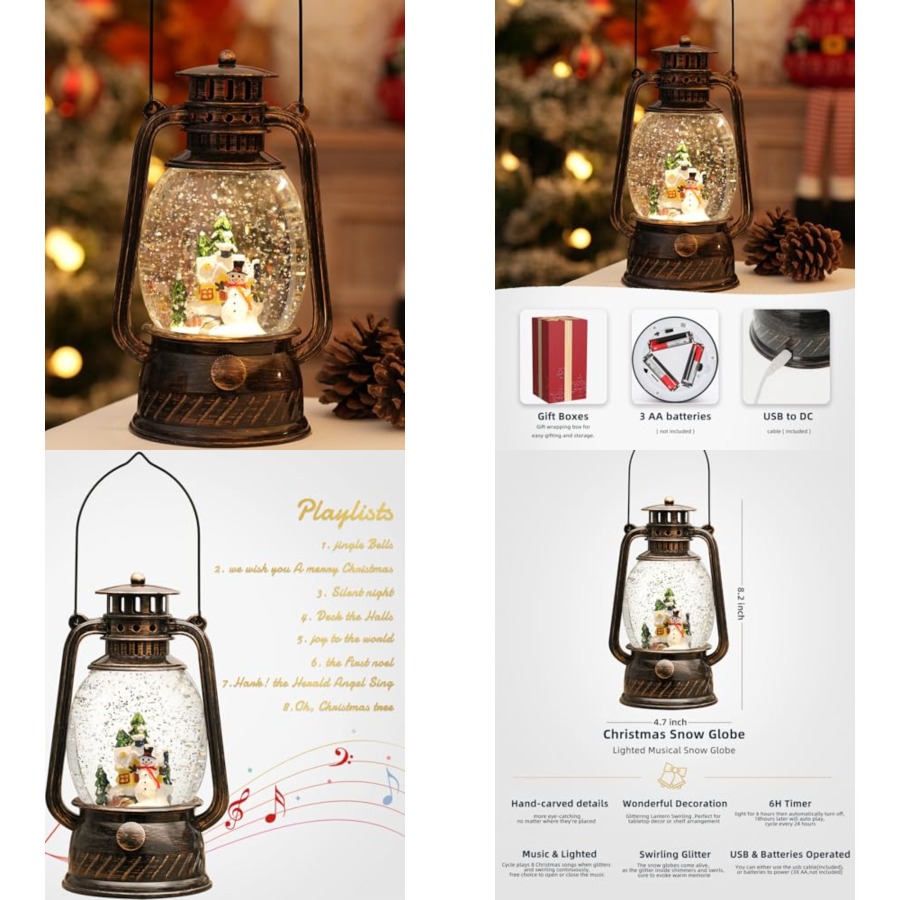 Christmas Decorations Snow Glo - Snow Globe Musical ulasan dan harga