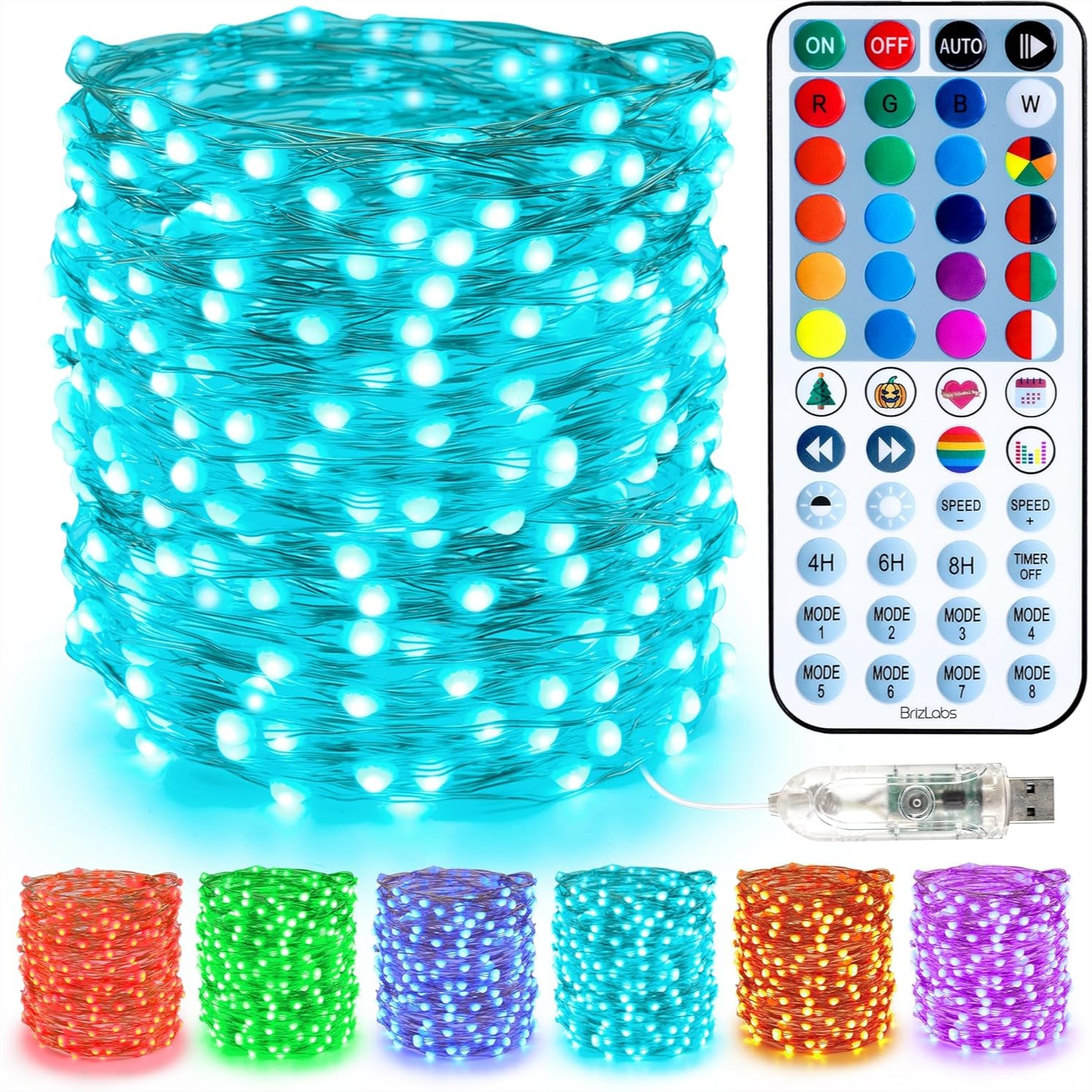 33ft 100 LED Red White Blue Fa - Led Fairy String Lights ulasan dan harga