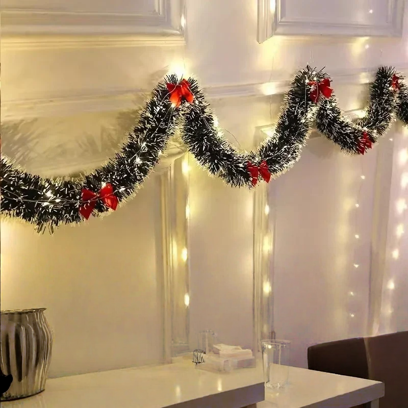 LED Christmas Tinsel Garland A - Tinsel Garland Decoration ulasan dan harga