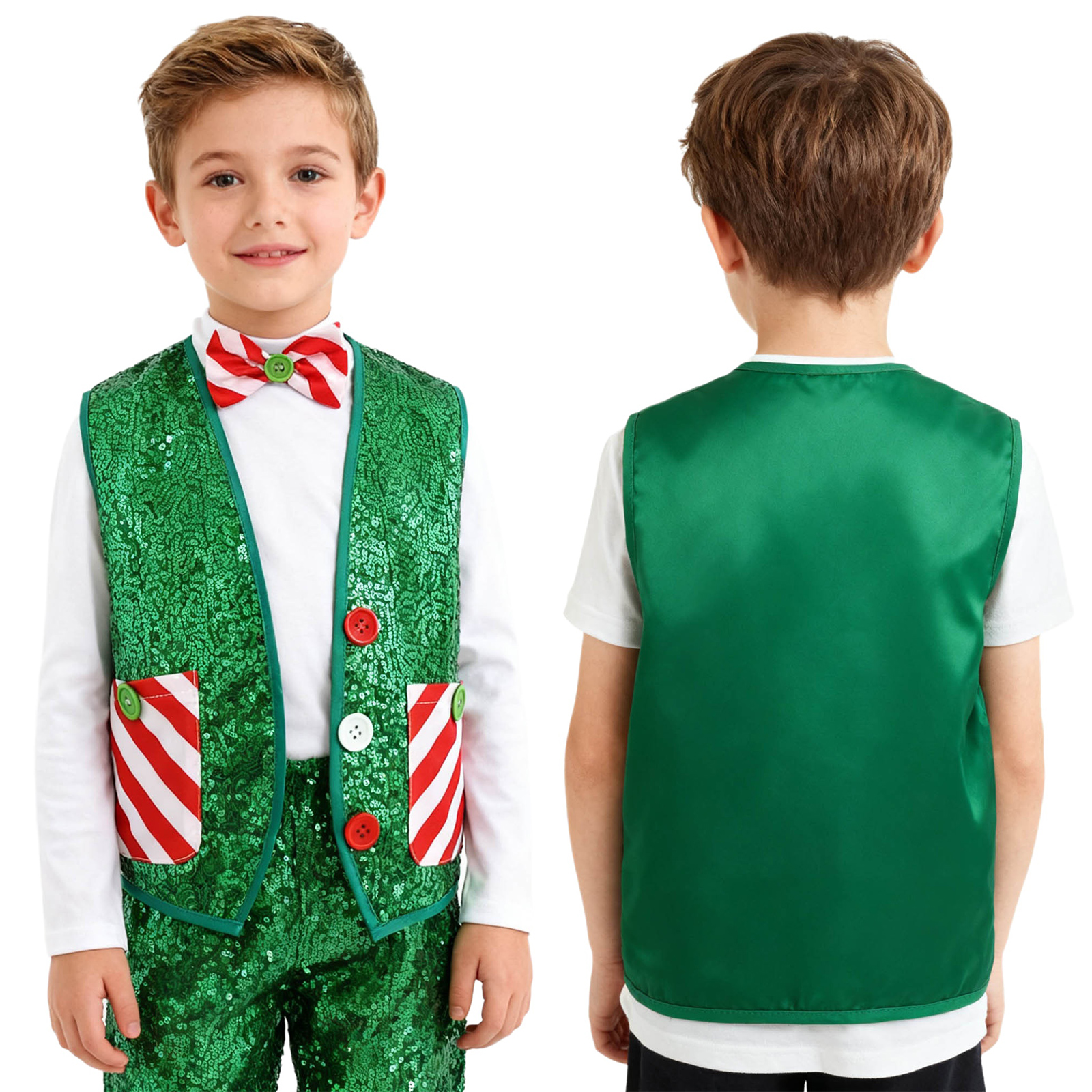 Boys Girls Christmas Shiny Seq - Elf Costume Christmas ulasan dan harga