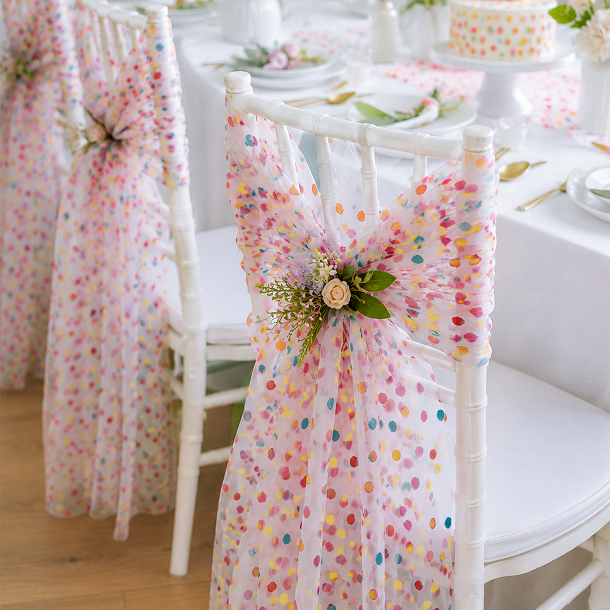 Colorful Dot Gauze Table Runne - Christmas Table Runner ulasan dan harga