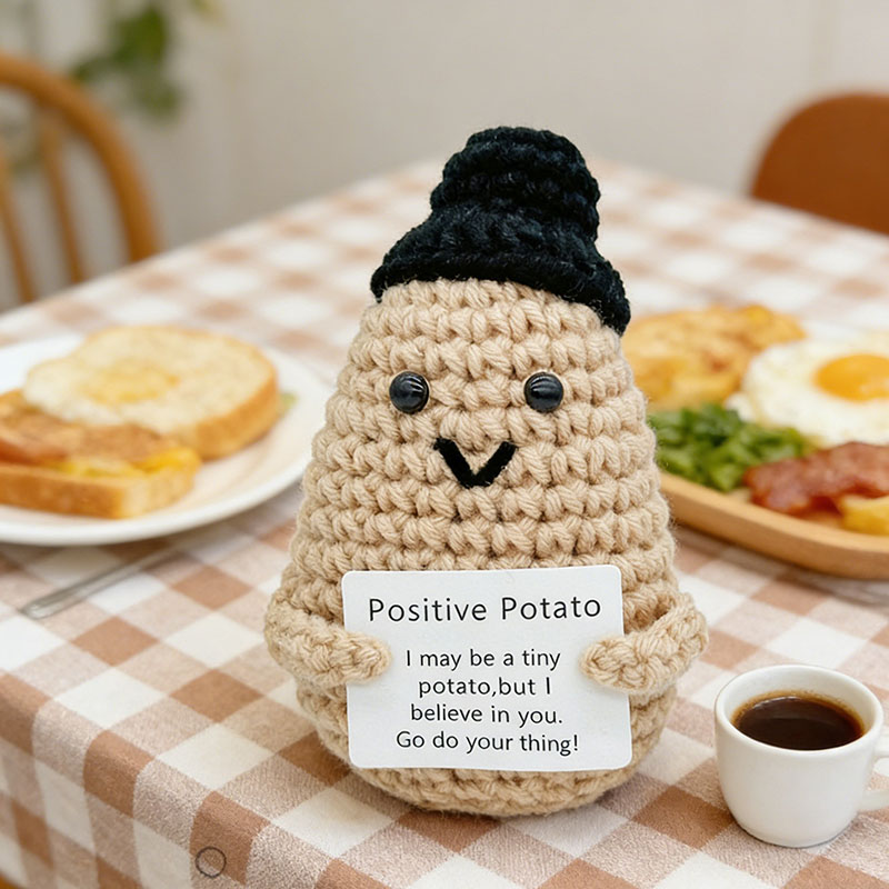Cute Positive Potato Crochet D - Santa Hat Plush ulasan dan harga