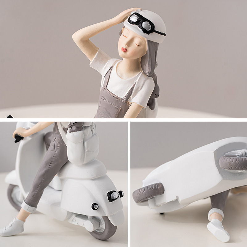 Creative Nordic Cute Girl Resi - Nutcracker Figurine ulasan dan harga